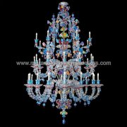 【MURANO GLASS CHANDELIERS】イタリア・ヴェネチアンガラスシャンデリア36灯「ABBONDANZA」（W2000×H3000mm）