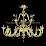 【MURANO GLASS CHANDELIERS】イタリア・ヴェネチアンガラスシャンデリア12灯「ARABESQUE」（W1200×H1200mm）<img class='new_mark_img2' src='https://img.shop-pro.jp/img/new/icons1.gif' style='border:none;display:inline;margin:0px;padding:0px;width:auto;' />