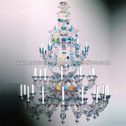 【MURANO GLASS CHANDELIERS】イタリア・ヴェネチアンガラスシャンデリア36灯「ARCOBALENO」（W2500×H3000mm）