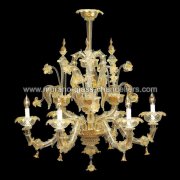 【MURANO GLASS CHANDELIERS】イタリア・ヴェネチアンガラスシャンデリア6灯「CINZIA」（W850×H900mm）<img class='new_mark_img2' src='https://img.shop-pro.jp/img/new/icons1.gif' style='border:none;display:inline;margin:0px;padding:0px;width:auto;' />