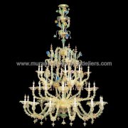 【MURANO GLASS CHANDELIERS】イタリア・ヴェネチアンガラスシャンデリア28灯「ESTER」（W1750×H2300mm）<img class='new_mark_img2' src='https://img.shop-pro.jp/img/new/icons1.gif' style='border:none;display:inline;margin:0px;padding:0px;width:auto;' />