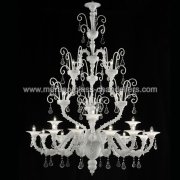 【MURANO GLASS CHANDELIERS】イタリア・ヴェネチアンガラスシャンデリア15灯「INVERNO」（W1400×H1600mm）<img class='new_mark_img2' src='https://img.shop-pro.jp/img/new/icons1.gif' style='border:none;display:inline;margin:0px;padding:0px;width:auto;' />
