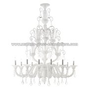 【MURANO GLASS CHANDELIERS】イタリア・ヴェネチアンガラスシャンデリア12灯「INVERNO」（W1400×H1600mm）<img class='new_mark_img2' src='https://img.shop-pro.jp/img/new/icons1.gif' style='border:none;display:inline;margin:0px;padding:0px;width:auto;' />