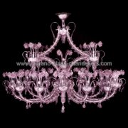 【MURANO GLASS CHANDELIERS】イタリア・ヴェネチアンガラスシャンデリア17灯「JASMINE」（W1500×D1000×H1100mm）
