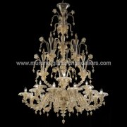 【MURANO GLASS CHANDELIERS】イタリア・ヴェネチアンガラスシャンデリア15灯「MAGNIFICO」(TWO TIER)（W1200×H1500mm）
