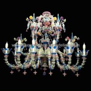 【MURANO GLASS CHANDELIERS】イタリア・ヴェネチアンガラスシャンデリア12灯「MARIAGRAZIA」（W1500×H1100mm）