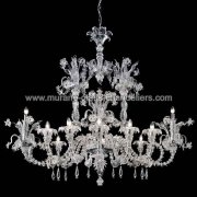【MURANO GLASS CHANDELIERS】イタリア・ヴェネチアンガラスシャンデリア12灯「OASI」(OVAL)（W1600×D1100×H1400mm）<img class='new_mark_img2' src='https://img.shop-pro.jp/img/new/icons1.gif' style='border:none;display:inline;margin:0px;padding:0px;width:auto;' />