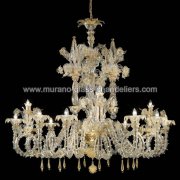【MURANO GLASS CHANDELIERS】イタリア・ヴェネチアンガラスシャンデリア12灯「SAN ZACCARIA」（W1650×H1600mm）<img class='new_mark_img2' src='https://img.shop-pro.jp/img/new/icons1.gif' style='border:none;display:inline;margin:0px;padding:0px;width:auto;' />