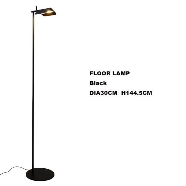 【Minami】LEDインテリア照明 フロアライト ブラック／ホワイト (H1445×W300mm)