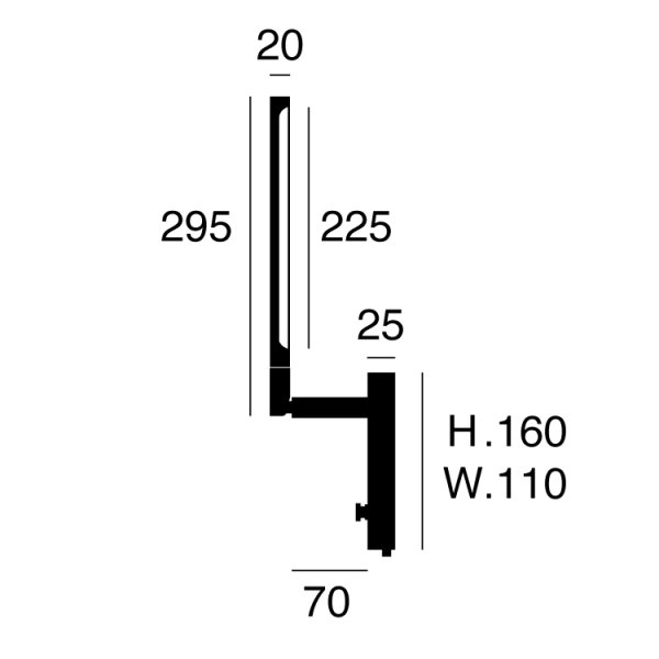 ӥLED Vision LED-wall lampץۥ磻ȡ֥å (H295D200mm)