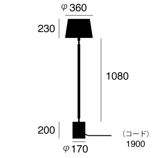 ΥꥹեסMonolith-floor lamp1 ۥ磻ȡ졼ʧ360H1310mm