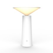 ポータブルコードレスLEDデザイン照明テーブルライト   ホワイト (Φ139×H195mm)***