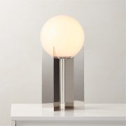 アメリカ・デザイン照明 テーブルランプ「AURELLIA POLISHED NICKEL」 1灯（W198×H422mm）