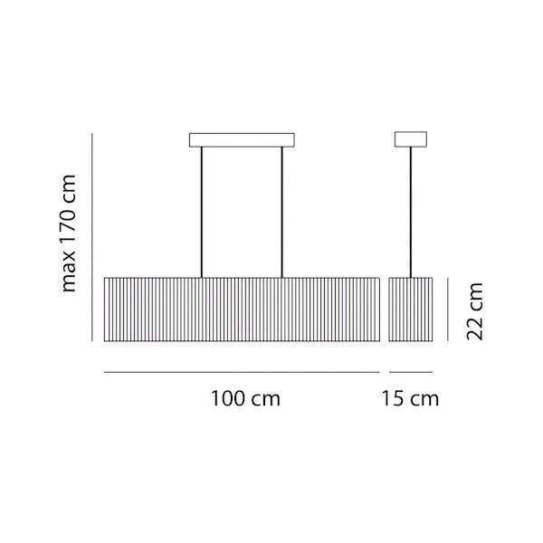 Axolight ꥢƥꥢClavius SPBasis Chrom, Seidenschirm Sandfarben (W1000D150H220mm) 