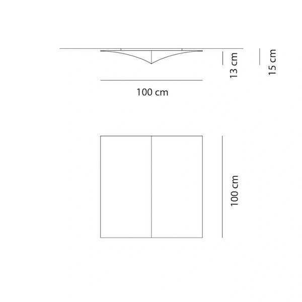 Axolight ꥢƥꥢNelly Straight PL100ץۥ磻 ͤ (W1000D1000H150mm) 