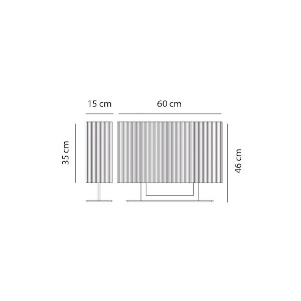 Axolight ꥢƥꥢClavius LT GBasis Chrom, Seidenschirm Sandfarben  (W600D150H460mm)