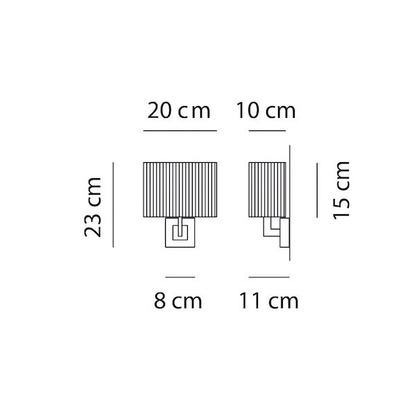 Axolight ꥢƥꥢClavius AP BRStruktur Chrom, Seidenschirm Tabakbraun (W200D110H230mm)