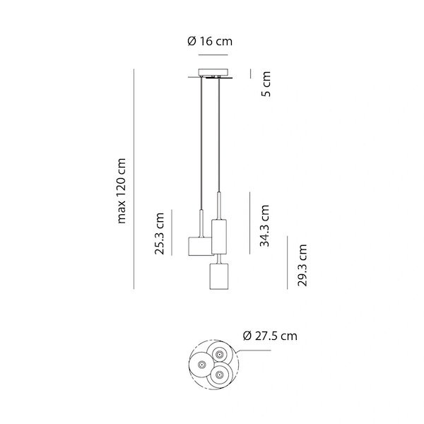 Axolight ꥢƥꥢSpillray SP3Metallic Bronze (275mm) 