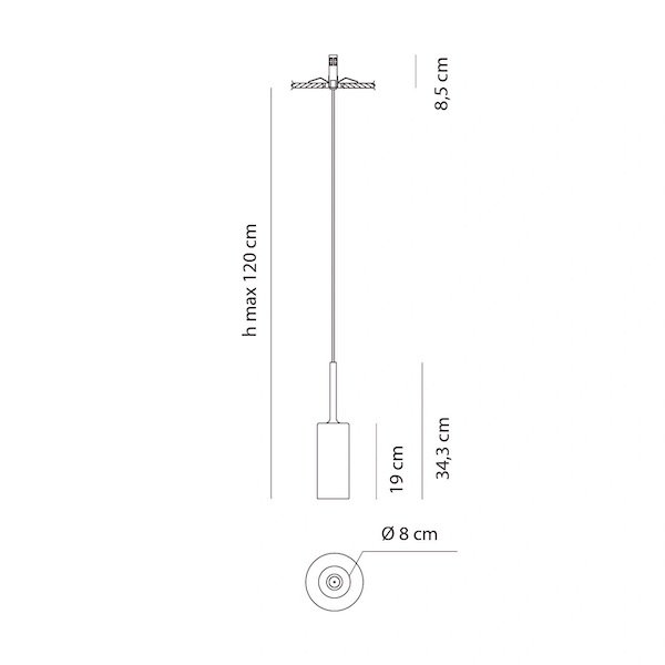 Axolight ꥢƥꥢSpillray SP P IGrau (80H343mm) 