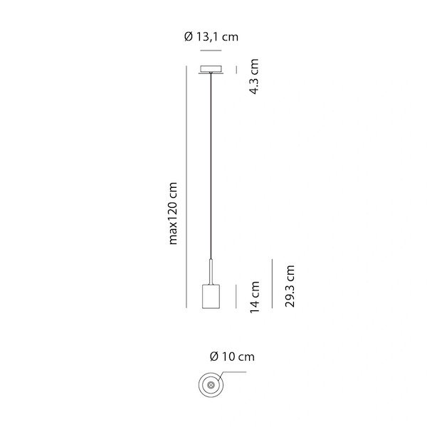 Axolight ꥢƥꥢSpillray SP MGrau (100H293mm) 