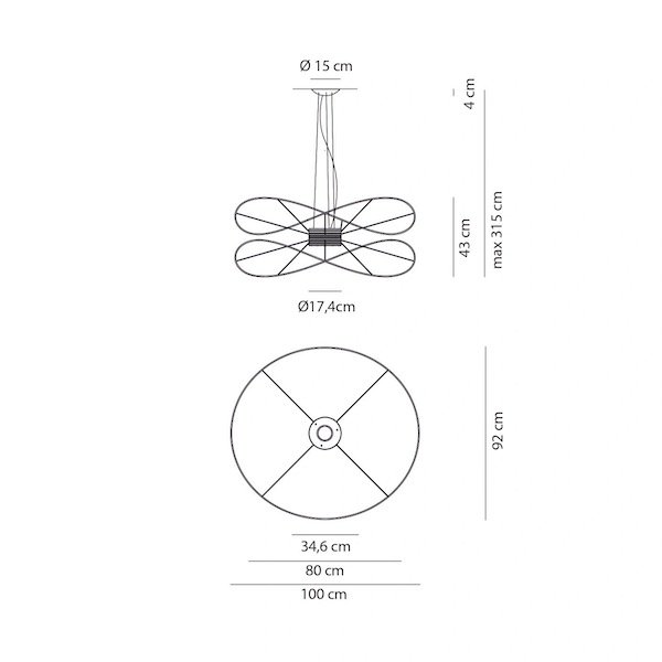 Axolight ꥢƥꥢHoops SP2Gold (W1000D920H430mm) 