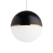 【TECH LIGHTING】アメリカ・ボール型ペンダントライト「AKOVA」1灯Matte Black／Aged Brass（φ180mm）<img class='new_mark_img2' src='https://img.shop-pro.jp/img/new/icons1.gif' style='border:none;display:inline;margin:0px;padding:0px;width:auto;' />