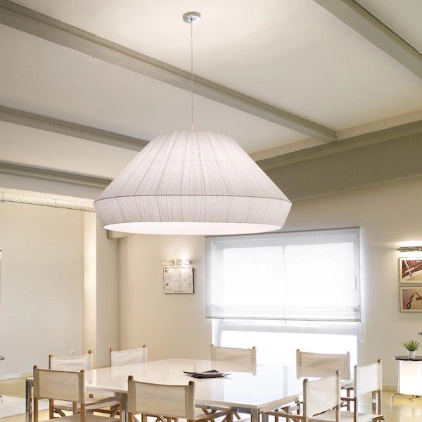 Bover ڥ󡦥ƥꥢMei 150Matt Nickel, Cream-Coloured Ribbon Shade (1500H700mm) 