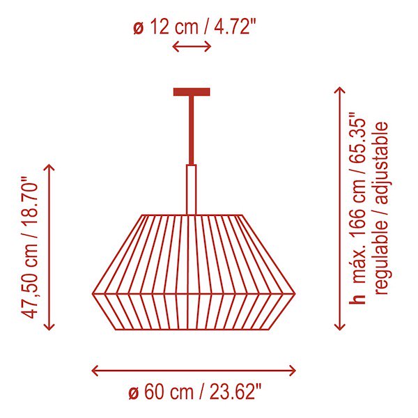 Bover ڥ󡦥ƥꥢMei 60Matt Nickel, White Ribbon Shade (600H320mm) 