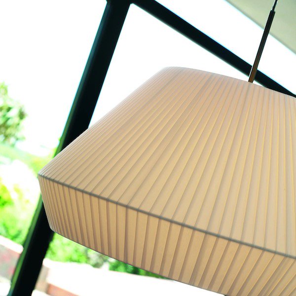 Bover ڥ󡦥ƥꥢMei 60Matt Nickel, White Ribbon Shade (600H320mm) 