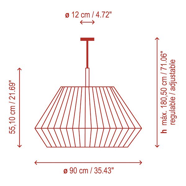 Bover ڥ󡦥ƥꥢMei 90Matt Nickel, Cream Ribbon Shade (900H415mm) 