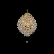 【Asfour Crystal】エジプト・クリスタルシャンデリア832／30  ゴールド／クローム 4灯 (Φ300×H450mm)