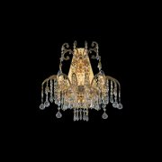 【Asfour Crystal】エジプト・クリスタルウォールブラケット アンティークゴールド 4灯 (Φ360×H500mm)