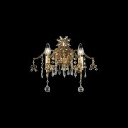 【Asfour Crystal】エジプト・クリスタルウォールブラケット アンティークゴールド 2灯 (Φ410×H400mm)