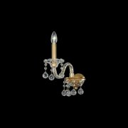 【Asfour Crystal】エジプト・クリスタルウォールブラケット ゴールド／クローム 1灯 (Φ130×H290mm)