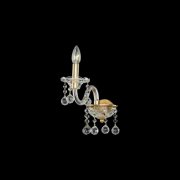 【Asfour Crystal】エジプト・クリスタルウォールブラケット ゴールド／クローム 1灯 (Φ260×H350mm)