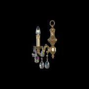 【Asfour Crystal】エジプト・クリスタルウォールブラケット アンティークゴールド 1灯 (Φ90×H390mm)