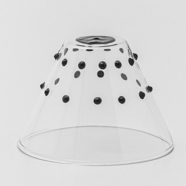 【2台在庫有！】【zafferano】イタリア・ガラスカバー LED充電式テーブルライト スワップ プロ用 ブラック （Φ130×90mm） 