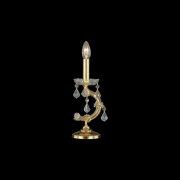 【Asfour Crystal】エジプト・クリスタルテーブルライト ゴールド 1灯 (Φ110×H320mm)