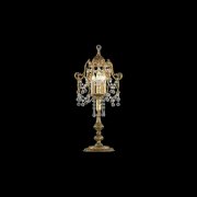 【Asfour Crystal】エジプト・クリスタルテーブルライト アンティークゴールド 3灯 (Φ250×H600mm)