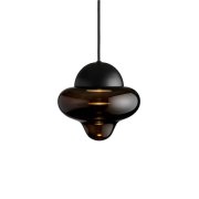 【DESIGN BY US】デンマーク・北欧照明 ガラスボールペンダント照明 「Nutty – Brown, Black」LED（Φ185×H175mm）