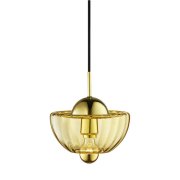 【DESIGN BY US】デンマーク・北欧照明 ガラスボールペンダント照明 「Lotus – Amber」1灯（Φ250×H270mm）