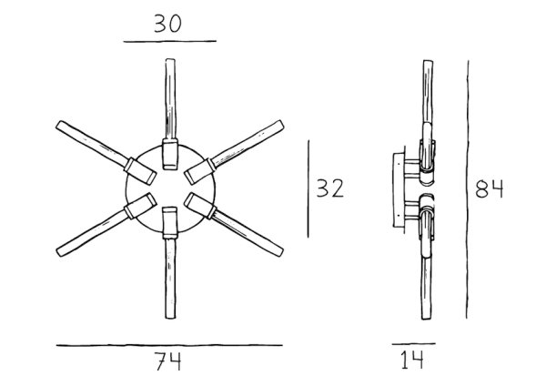 DESIGN BY USۥǥޡ̲ 饤ȡLiberty Star – Black6200V)W740D140H840mm