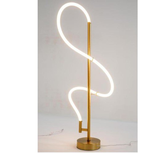 【１台在庫有！】【Sunshine】北欧スタイル LED デザインテーブルライト・フロアライト ゴールド（W400×H1100mm） 