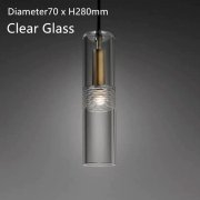 ペンダントガラスシェードライト・1灯（W70×H280mm）