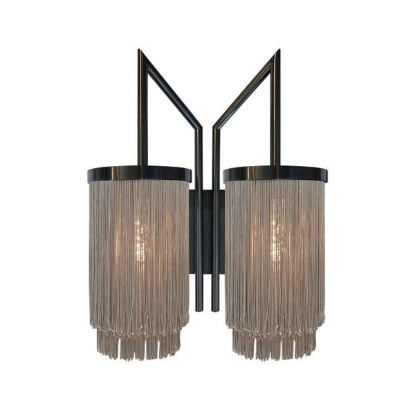 【MARETTI】オランダ・デザインウォールライト「FRINGES」2灯 BLACK（W360×H495mm） 