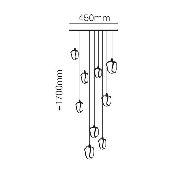 MARETTIۥ󥰥ڥȥ饤ȡGLASS JEWEL9  BRONZEW450H1700mm