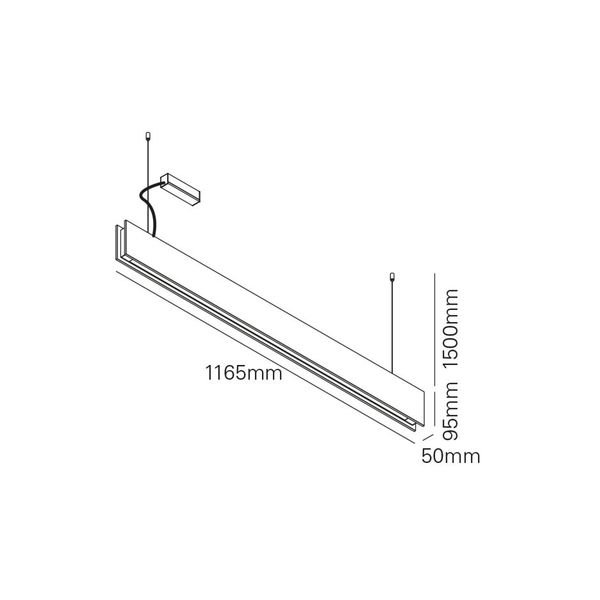 MARETTIۥLEDڥȥ饤ȡBEAM1  BLACKW1165D50H95mm