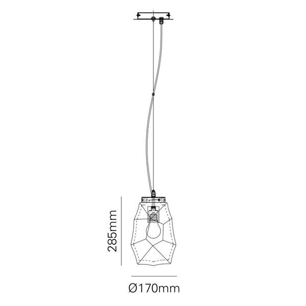 MARETTIۥڥȥ饤ȡSTONE HANGLAMP1  CHROMEW170H285mm