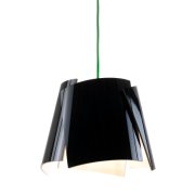 【Bsweden】スウェーデン・インテリア照明「Leaf black lamp」リーフブラックランプ 1灯 ブラックグリーン（W360×H280mm）