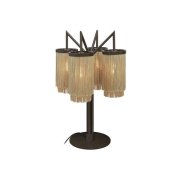 【MARETTI】オランダ・テーブルランプ「FRINGES」4灯  BRONZE（W495×H760mm）